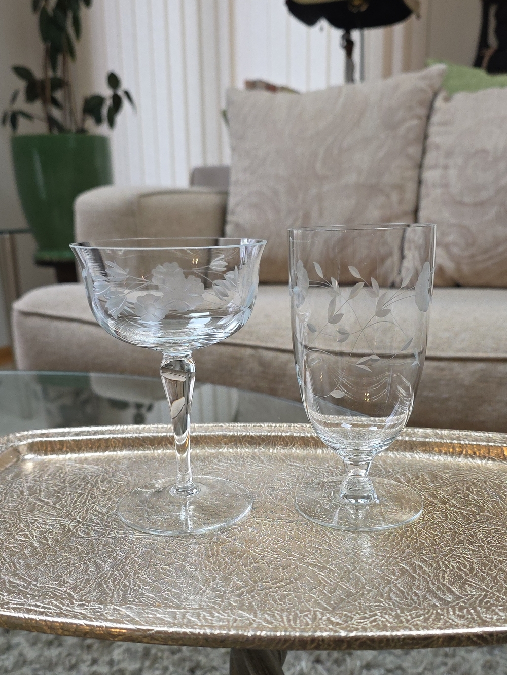 Princess House Frosted Floral Etched Crystal Replacement Pieces
